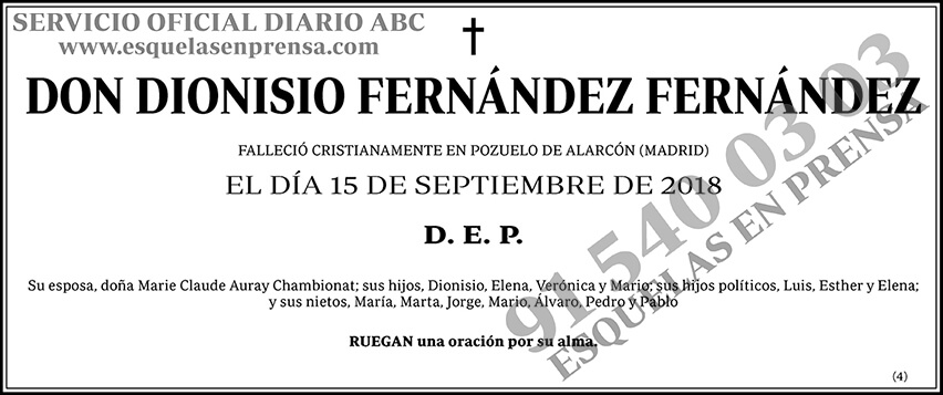 Dionisio Fernández Fernández